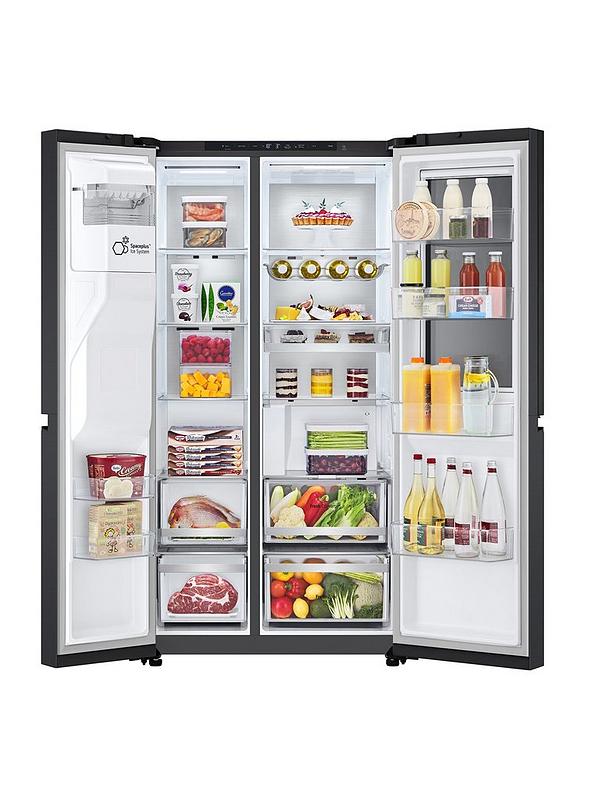 LG InstaView GSXE90EVAD 628L Smart Inverter American Style Fridge Freezer - Black Steel - Image 3